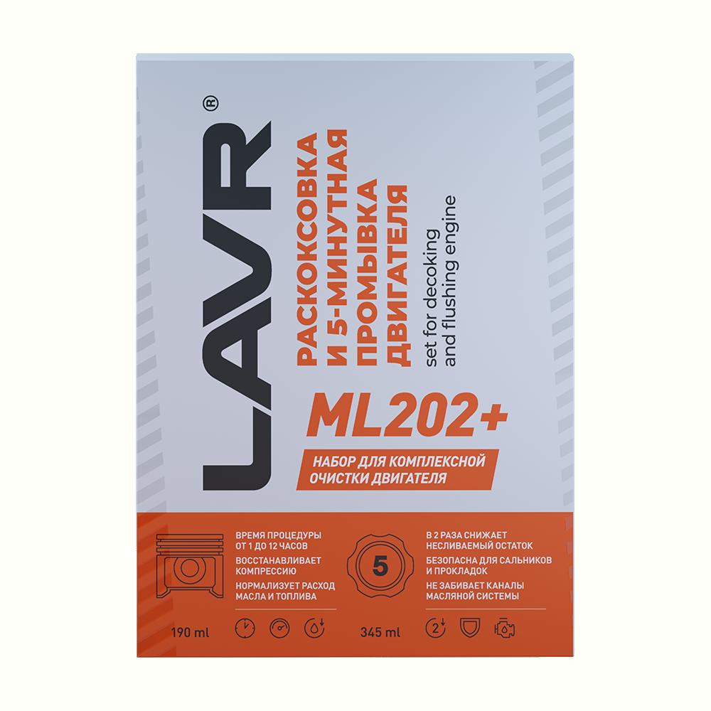 Набор:Раскоксовывание LAVR ML-202+Промывка двигателя Motor Flush 0,185/0,33 л. Ln2505