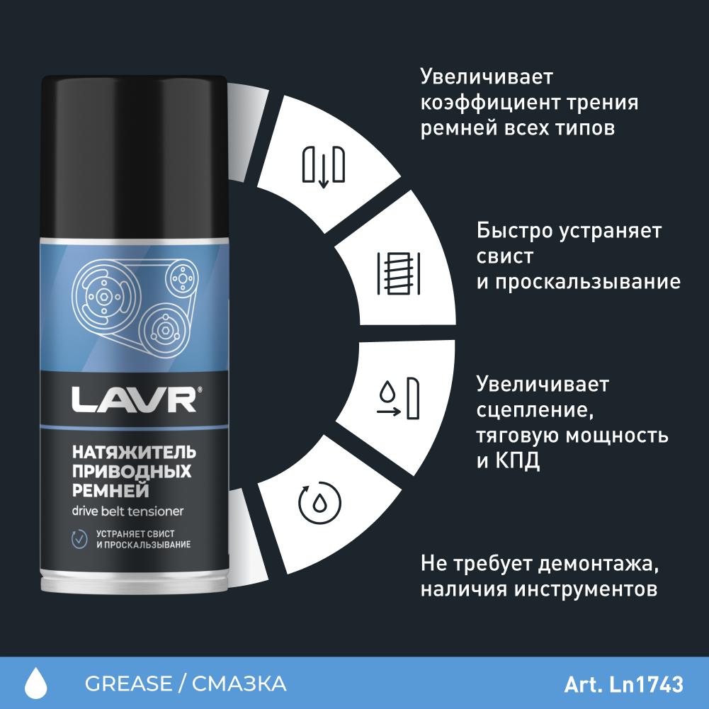 LAVR Натяжитель приводных ремней, 210 мл. Ln1743