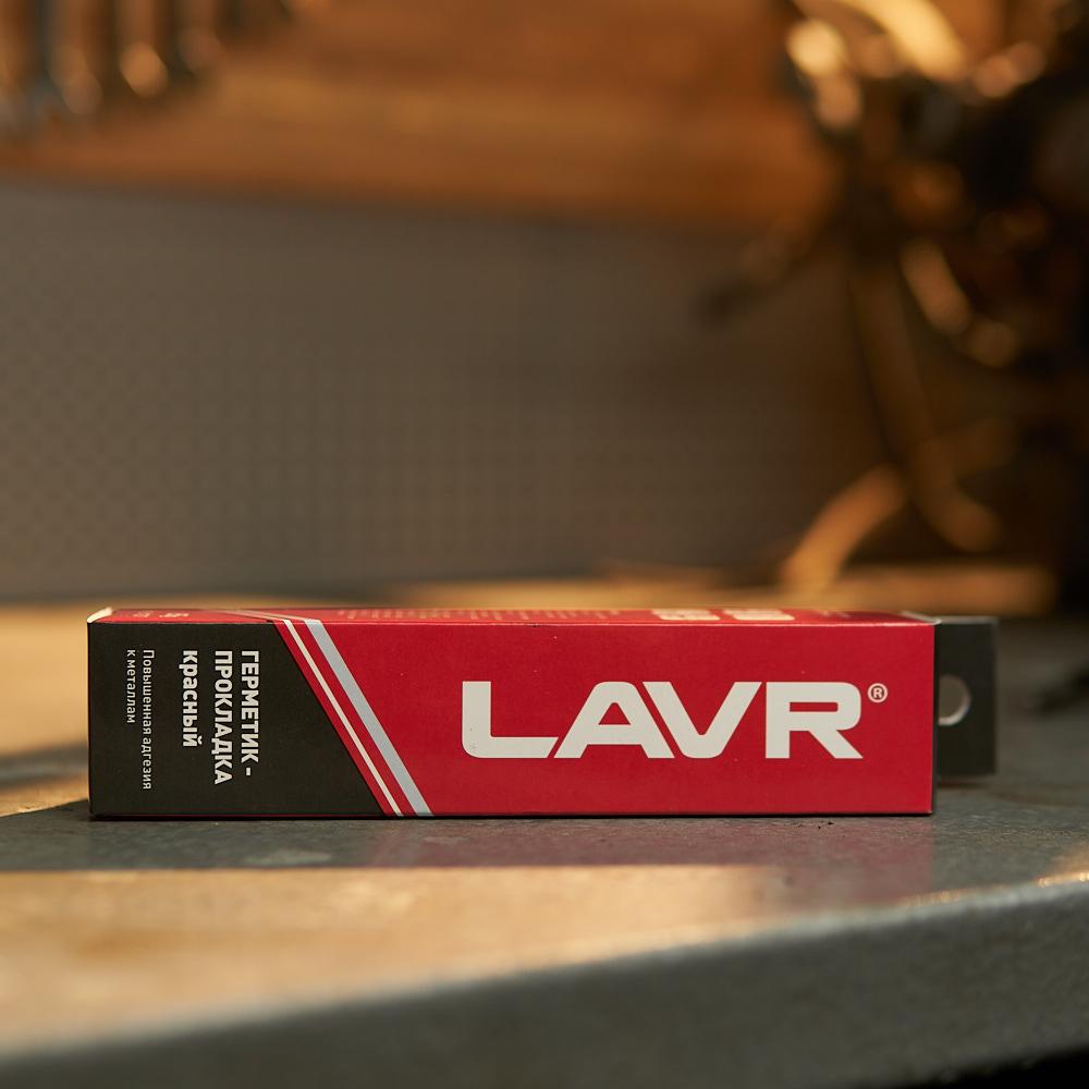 Герметик-прокладка красный высокотемпературный RED LAVR RTV silicone gasket maker 85г. Ln1737